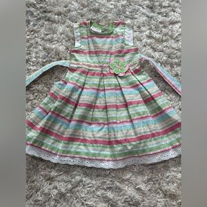 Blueberry Blvd Baby Girl Dress 24 Months Like New Flower Pastels Nearly VTG